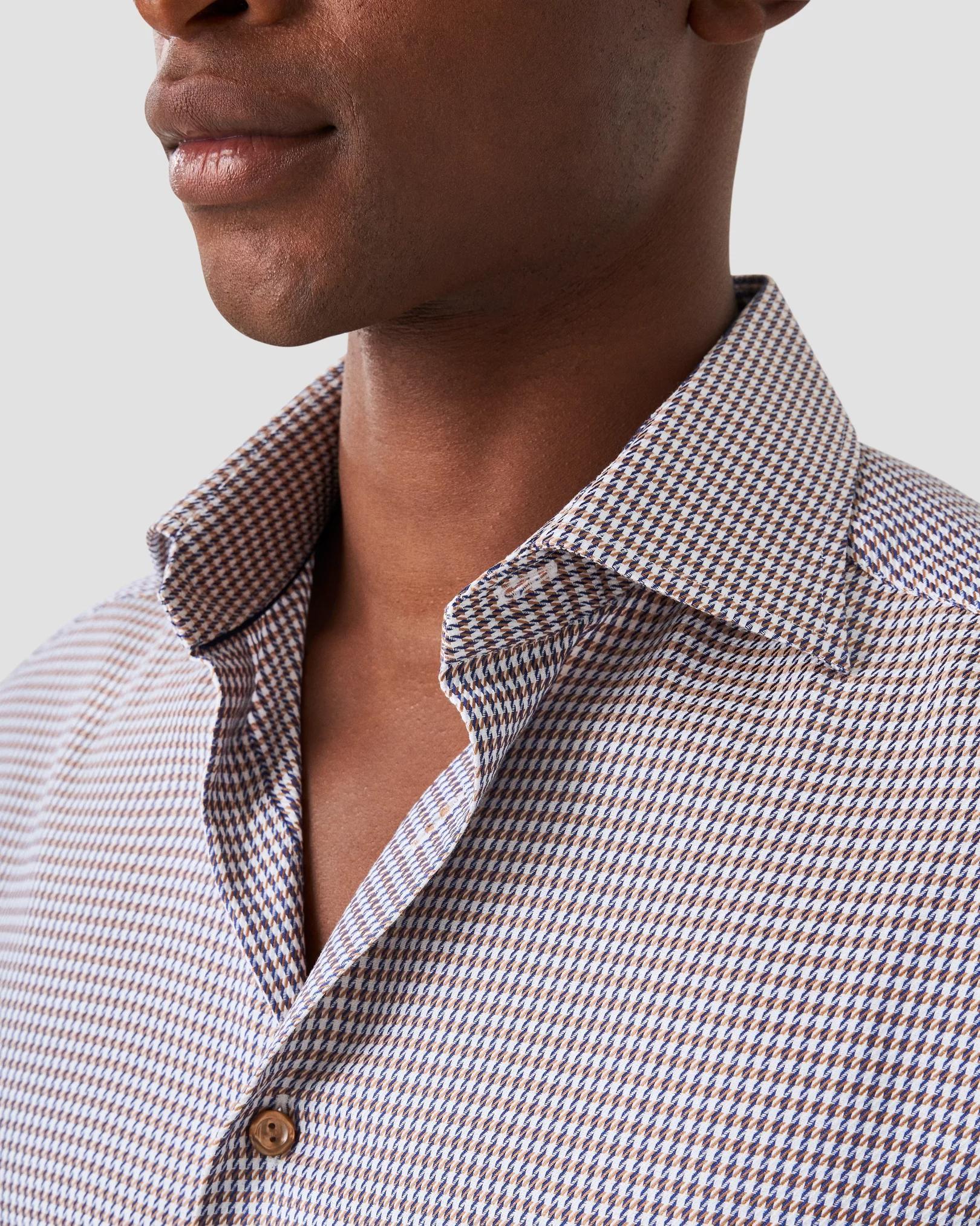 Eton Houndstooth Print Signature Twill Shirt Product Image