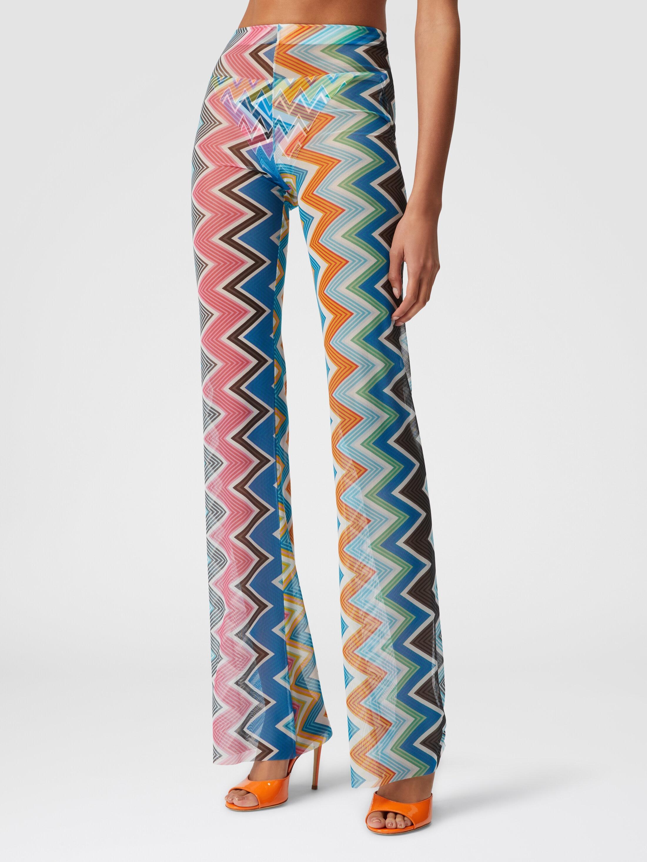 Cover-up trousers in zigzag print tulle Product Image