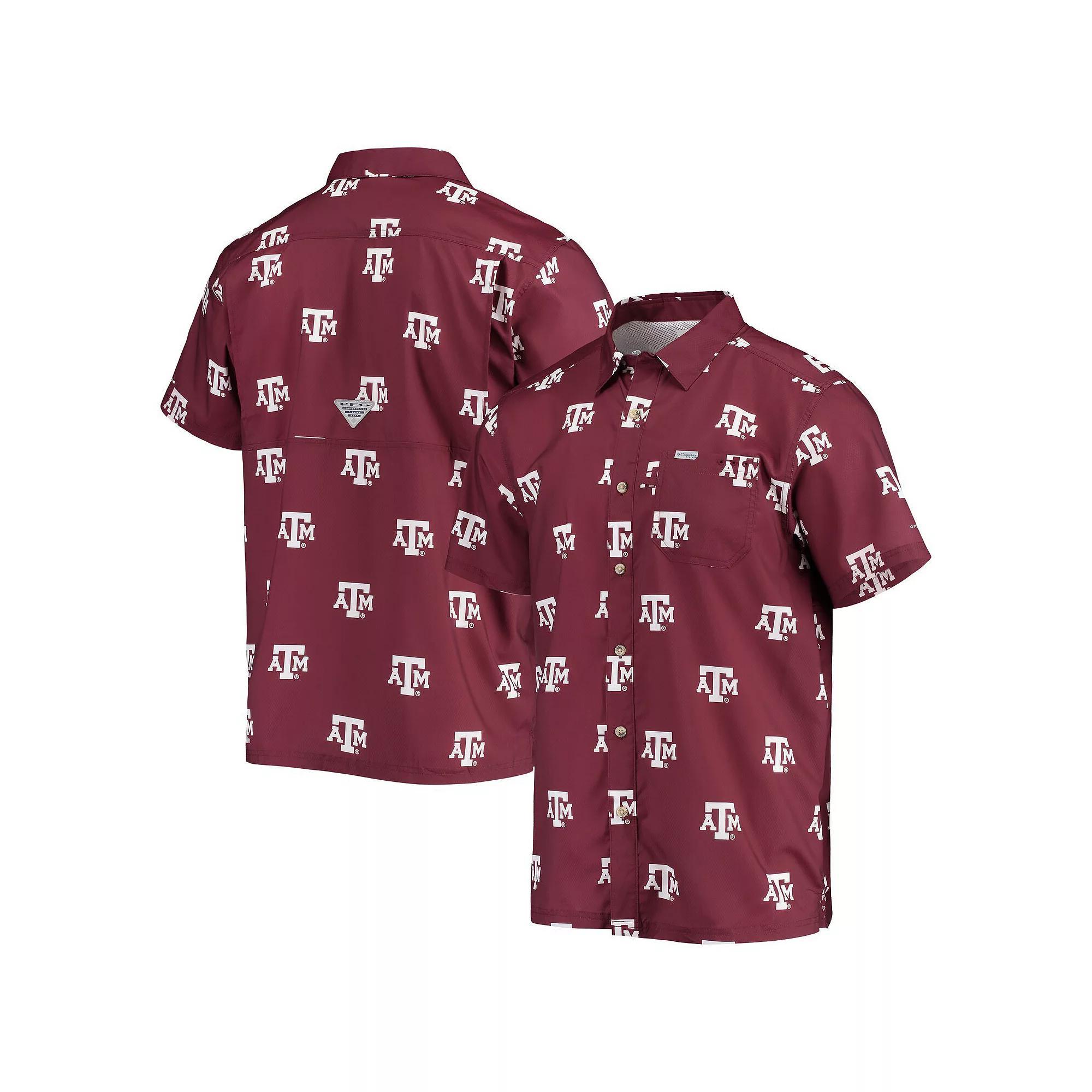 Columbia Men's Collegiate PFG Super Slack Tide Shirt - Texas A&M- Product Image