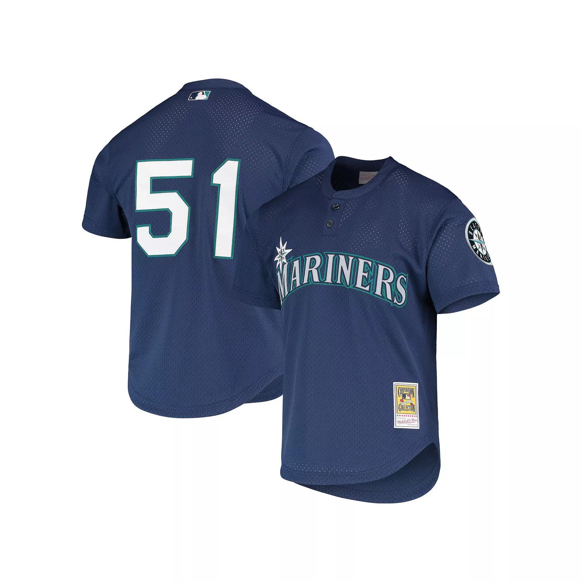 Men's Mitchell & Ness Ichiro Suzuki Royal Seattle Mariners Cooperstown Collection Mesh Batting Practice Jersey, Size: Large, Blue Product Image