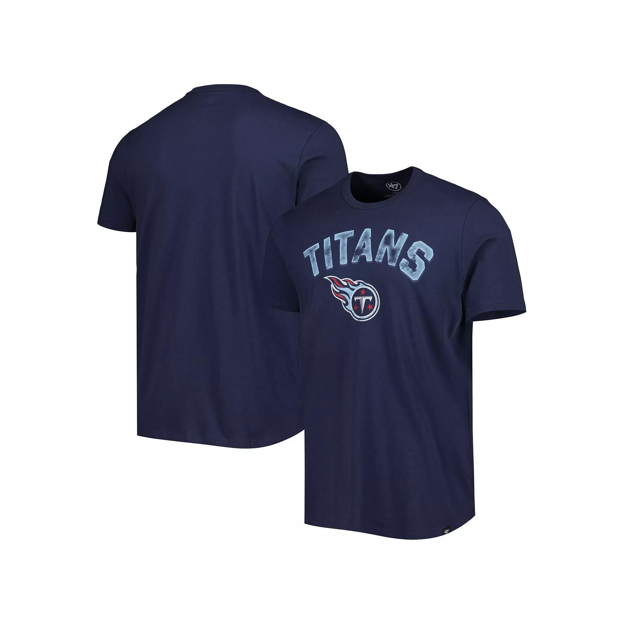 Men's '47 Navy Tennessee Titans All Arch Franklin T-Shirt, Size: XL, Blue Product Image