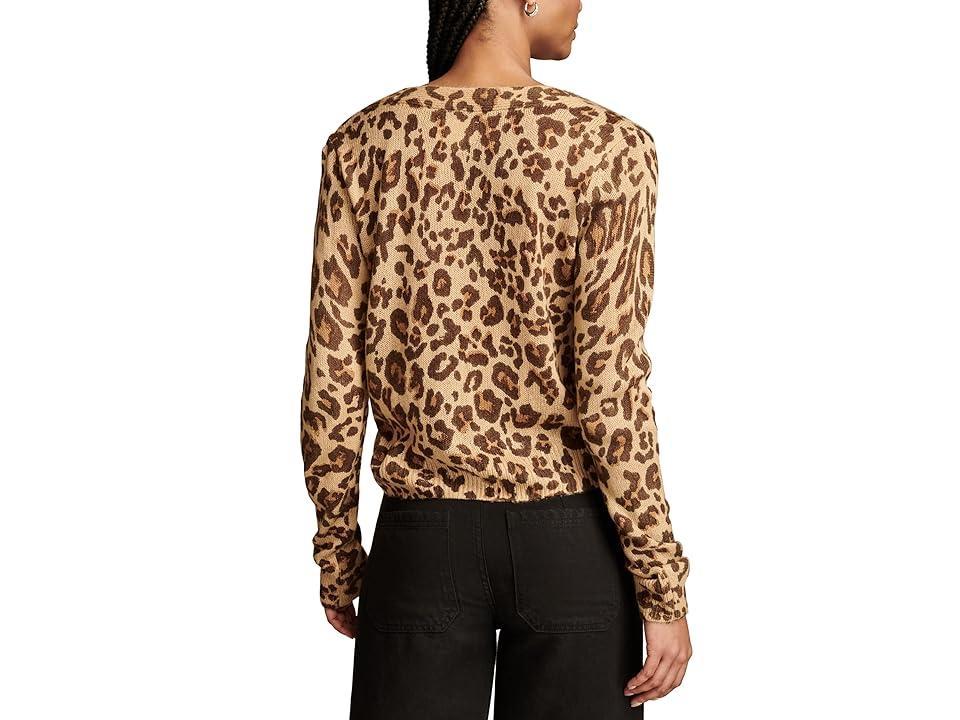 Lucky Brand Cheetah Print Cardi (Leopard Print) Women's Clothing Product Image