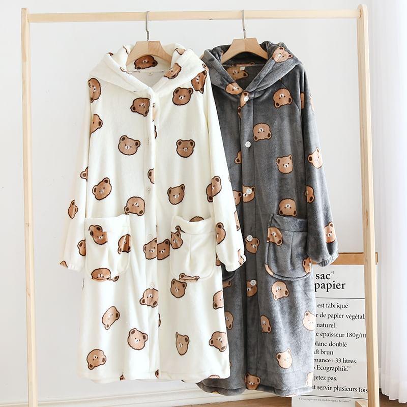 Couple Matching Bear Print Pajama Robe (Various Designs) Product Image