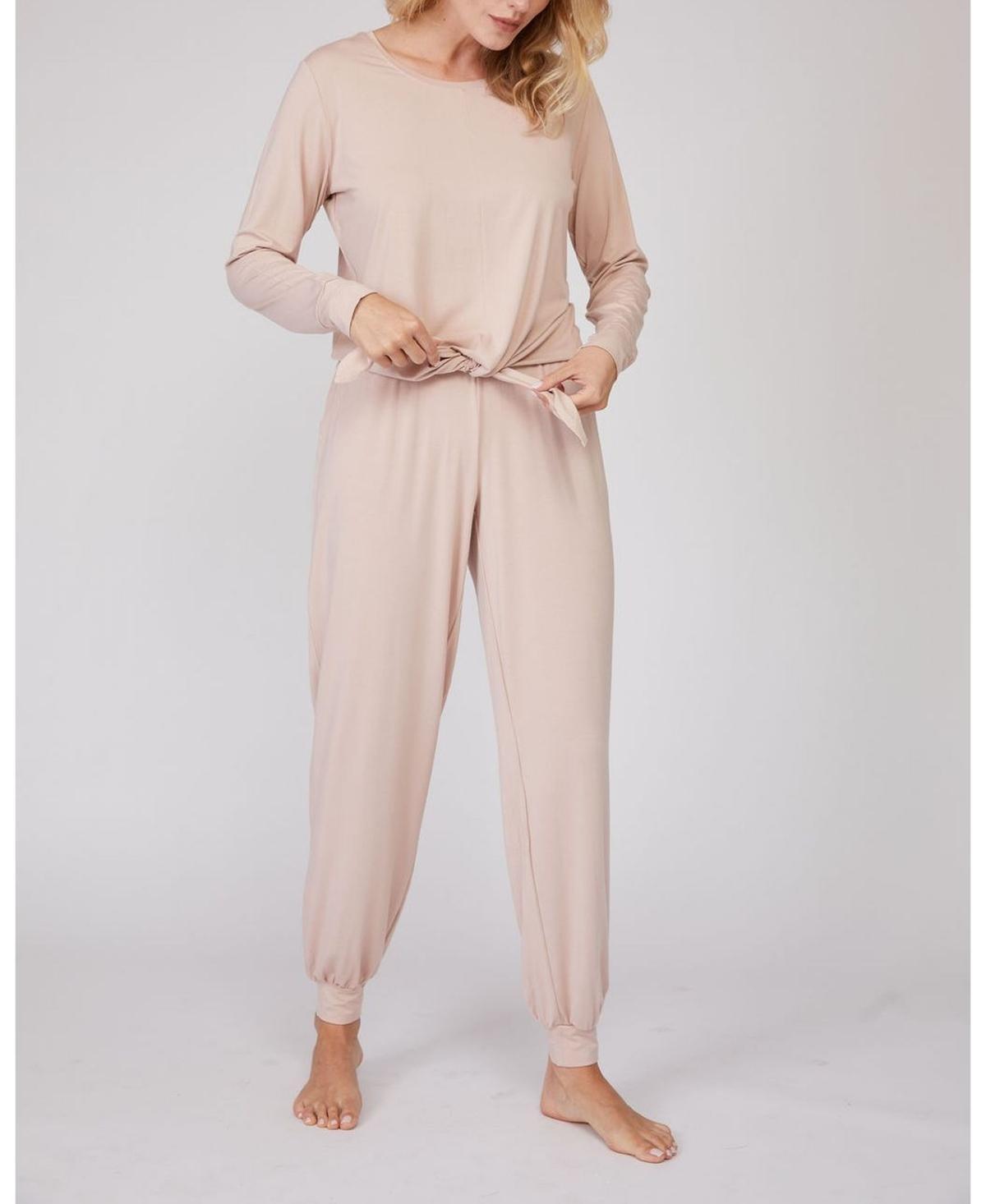 Pure Fiber Womens 2pc Loungewear Jogger Set Product Image