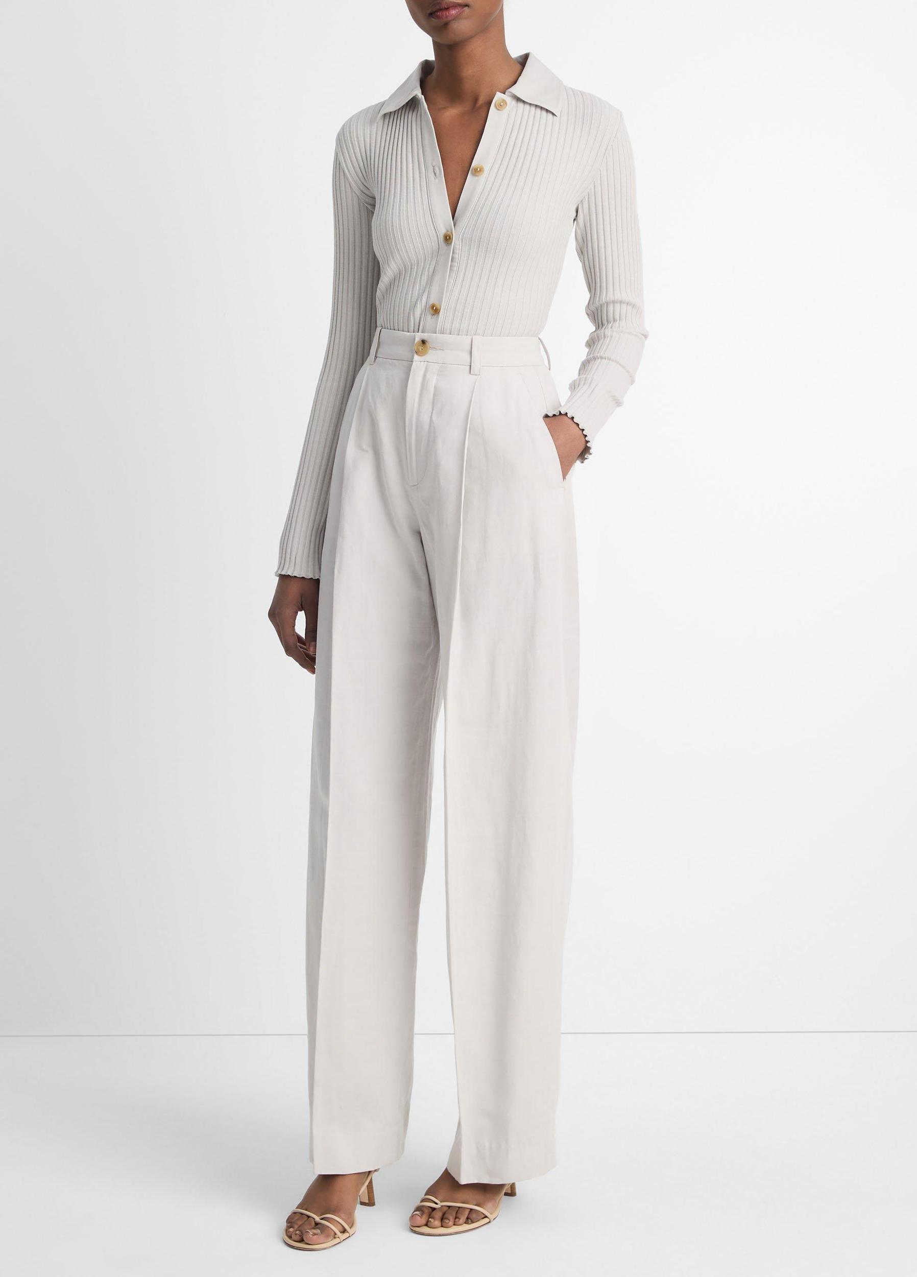 High-Waist Tailored Wide-Leg Trouser Product Image