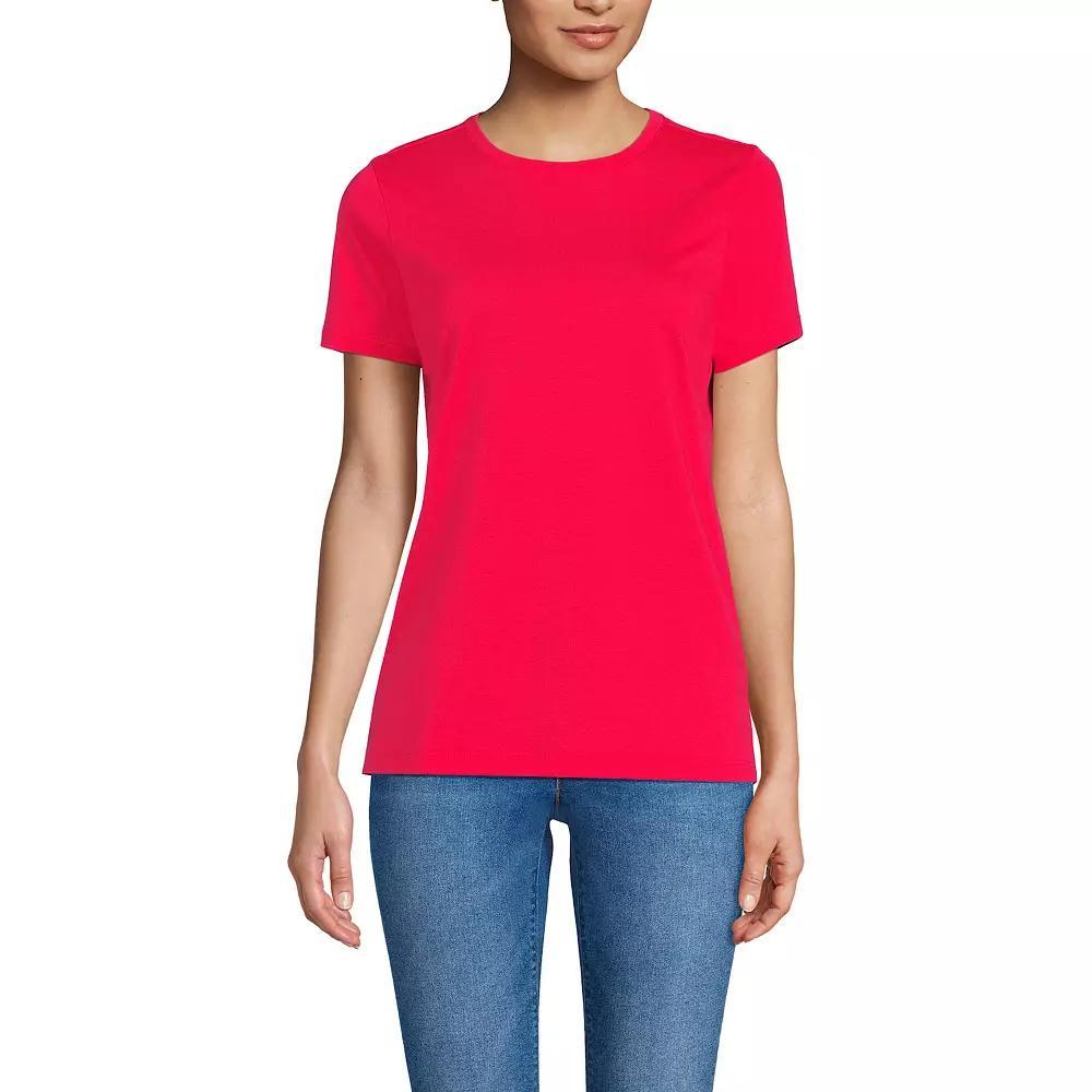 Women's Lands' End Relaxed-Fit Supima Cotton Crewneck Tee,  Product Image
