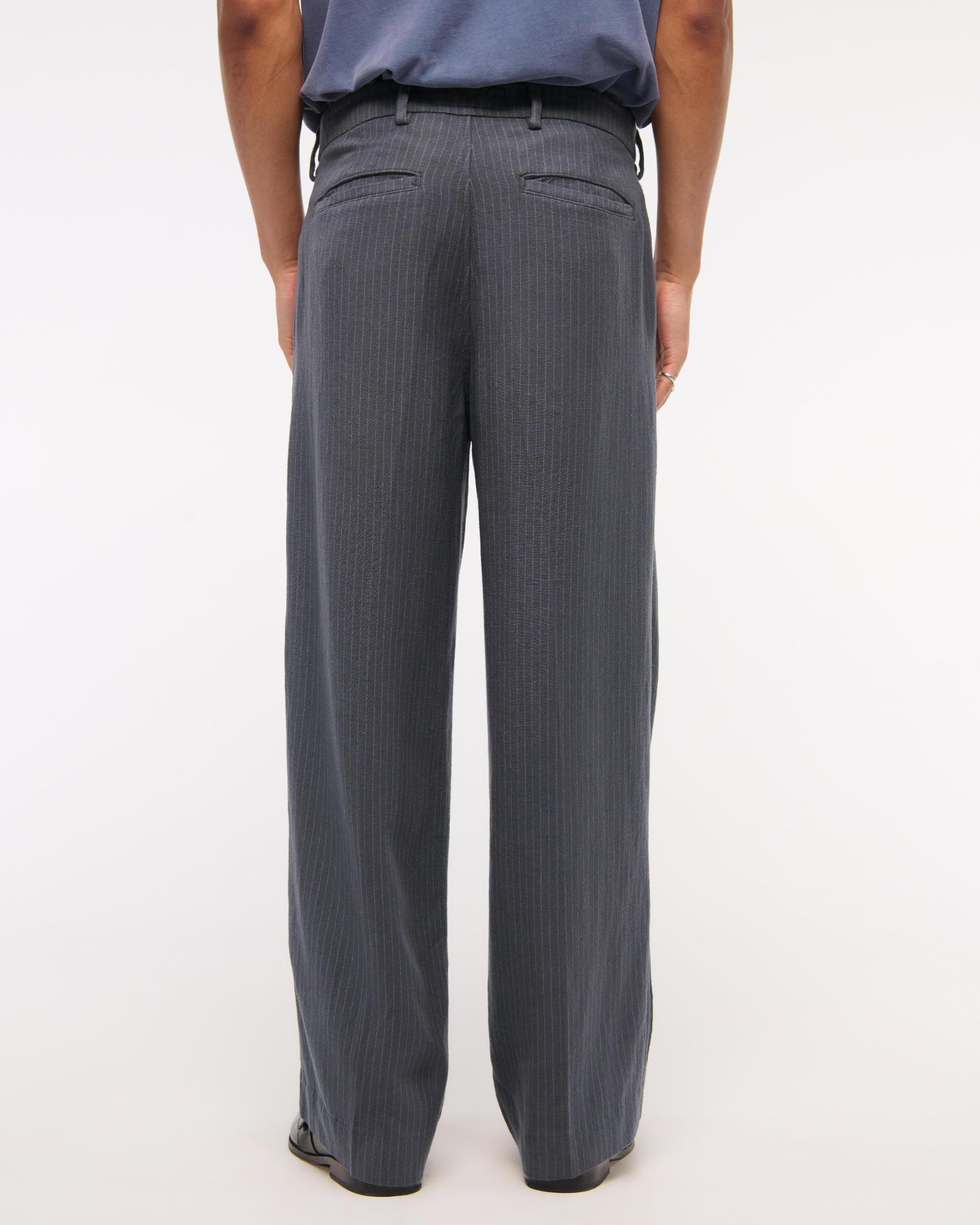 Baggy Tailored Linen-Blend Trouser Product Image