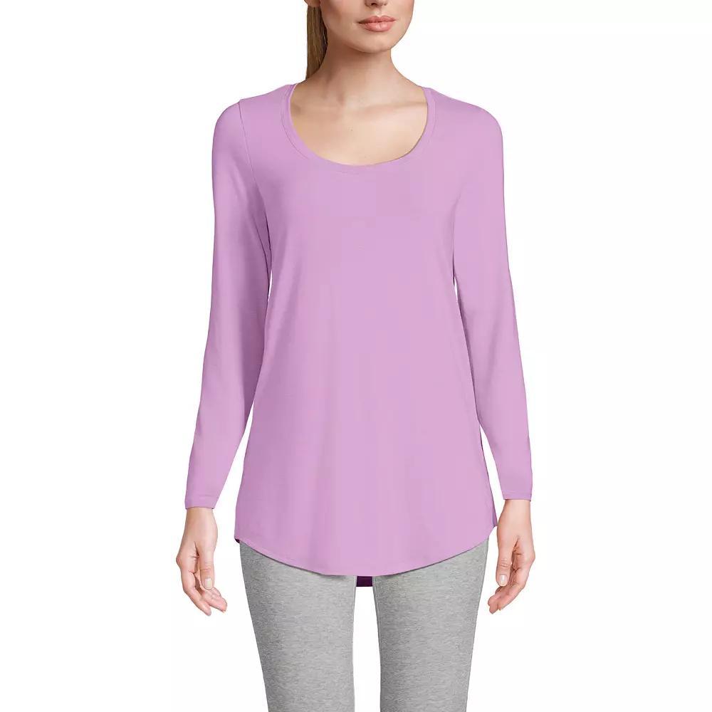 Women's Lands' End Long Sleeve Power Performance Scoop Neck Tunic Tee,  Product Image