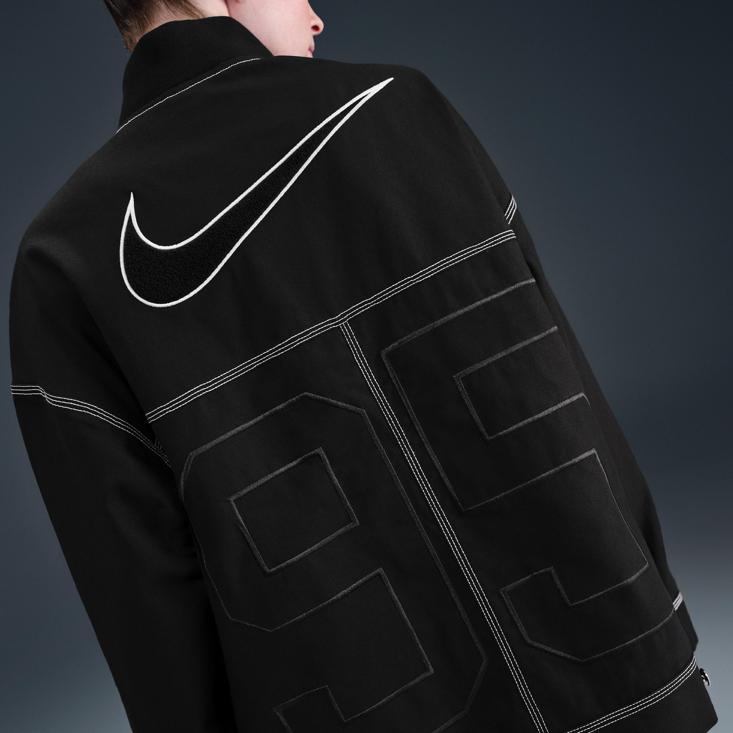 Womens Nike Sportswear Oversized Graphic Cargo Jacket | IB2037-010 Product Image