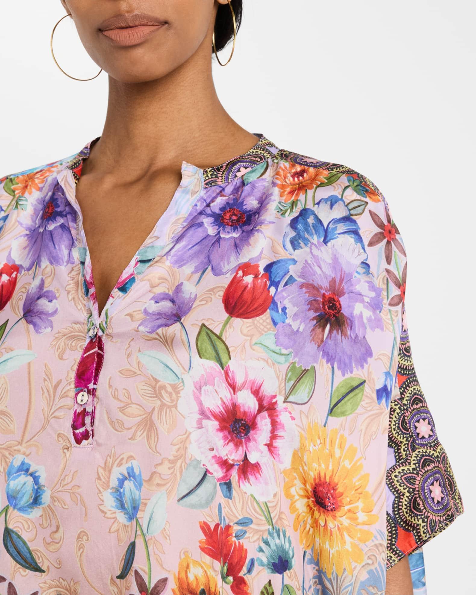 Louella Floral-Print Silk Blouse Product Image