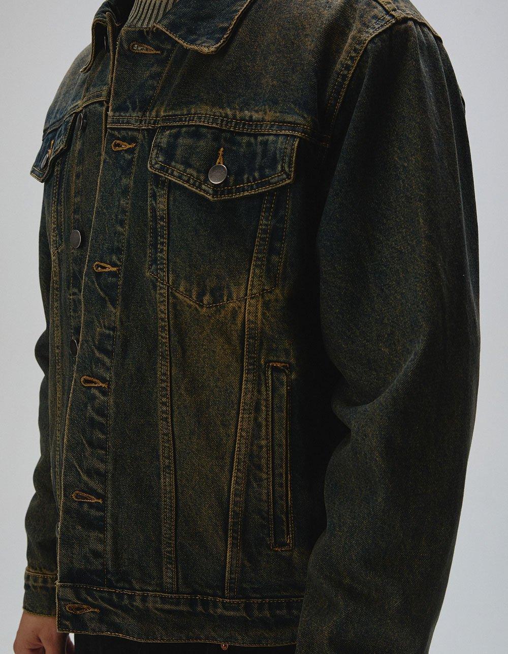 RSQ Mens Overdye Denim Trucker Jacket Product Image