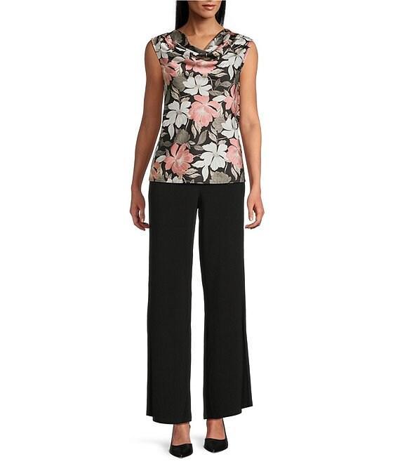 Kasper Pull On Wide Leg Ankle Pants Product Image