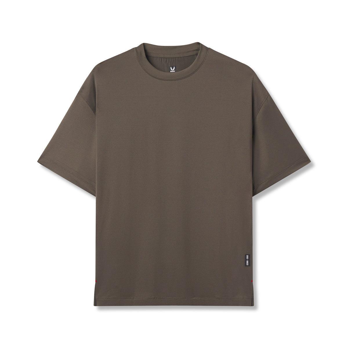 0822. AeroSilver® Oversized Tee - Deep Taupe Product Image