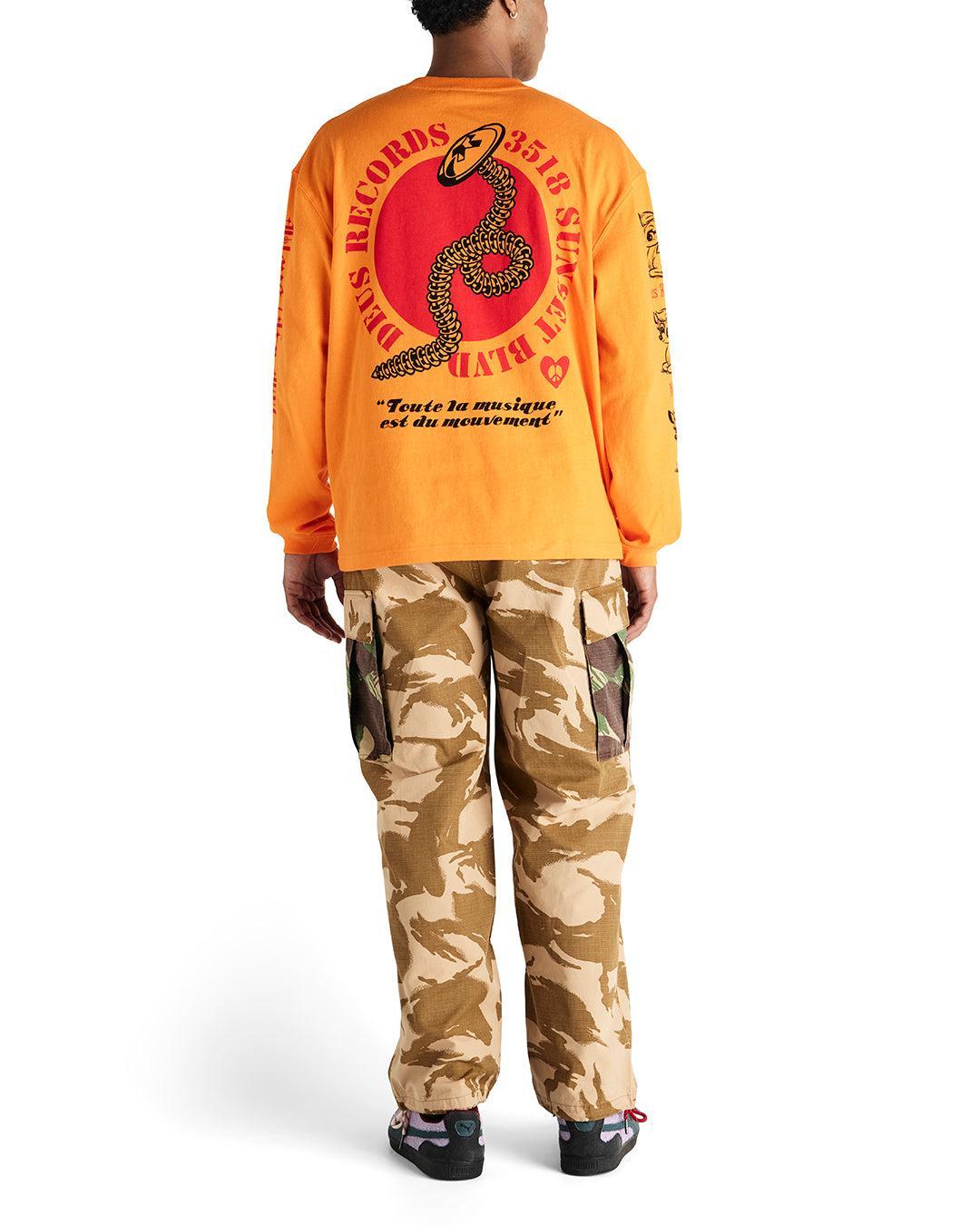 Dancing Ghost Long Sleeve Tee - Persimmon Orange Product Image