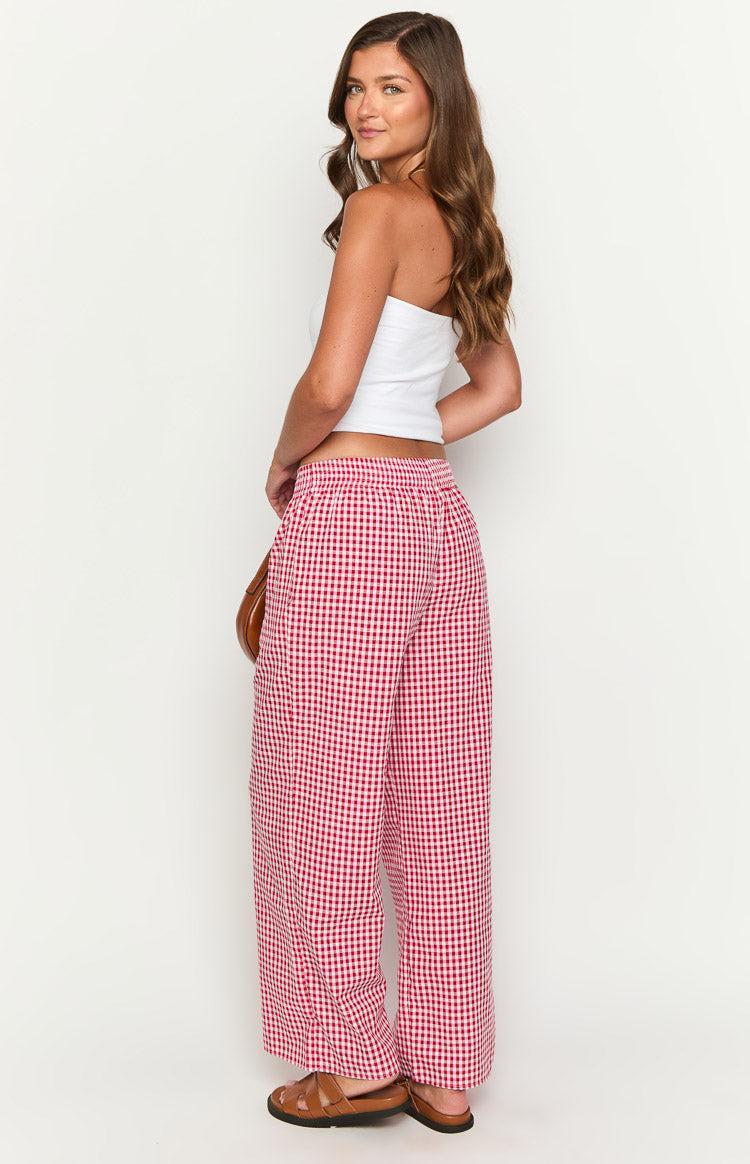 Mahalia Red Gingham Pants Product Image