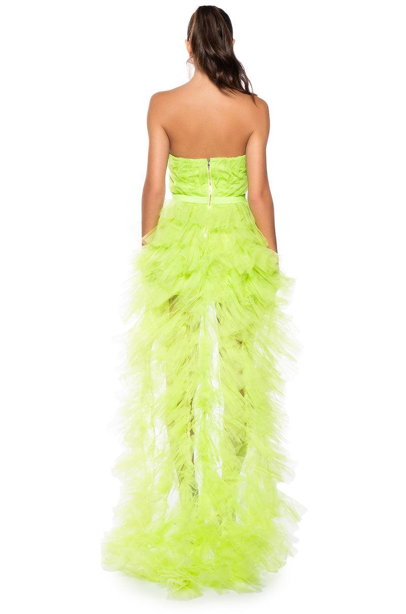 ON MY LEVEL TULLE HIGH LOW DRESS Product Image