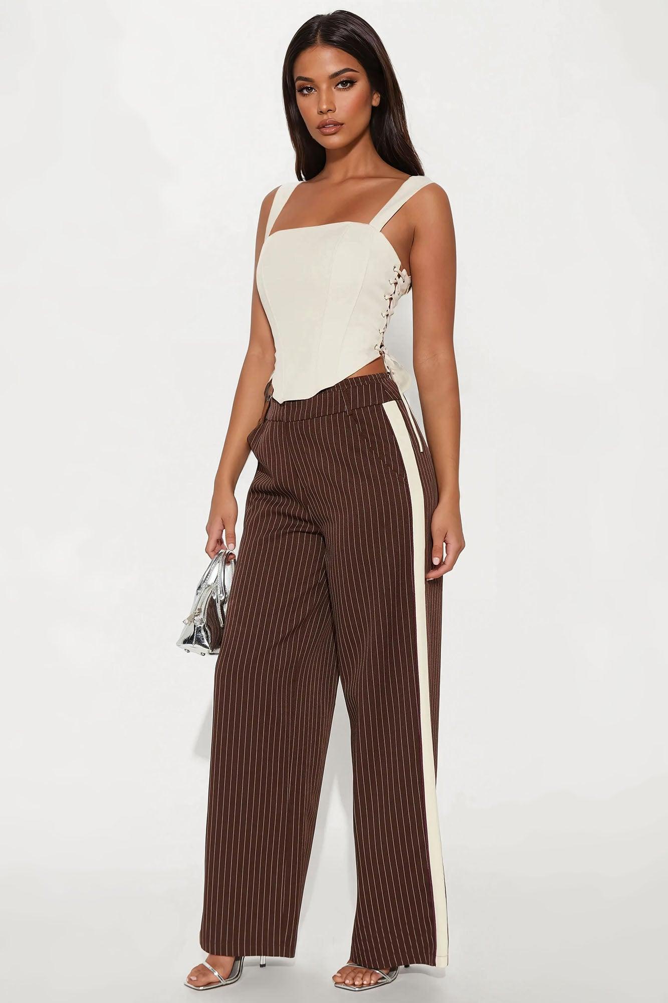 Less Is More Lace Up Corset Top - Beige Female Product Image