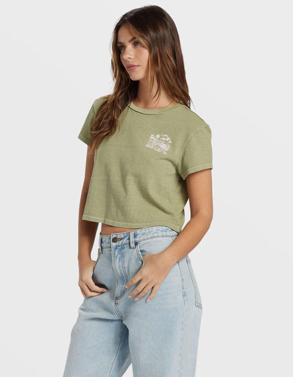 BILLABONG White Noise Womens Crop Tee Product Image