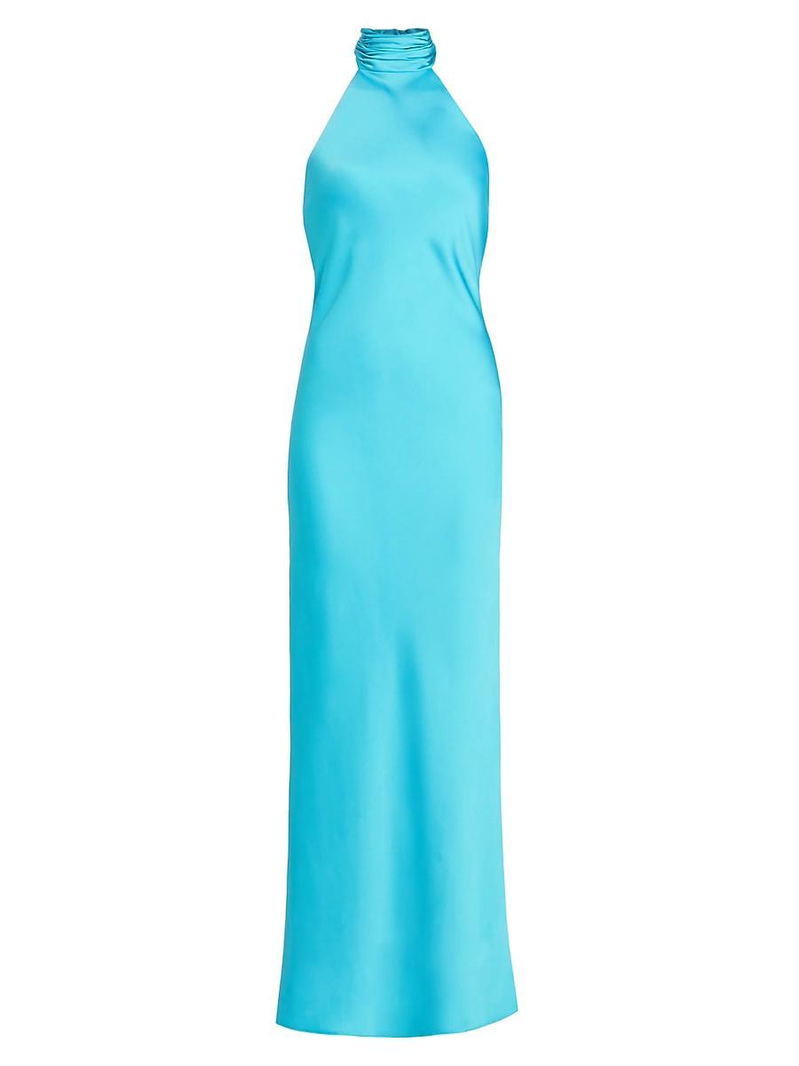 Tatiana Low-Cut Halter Column Gown Product Image