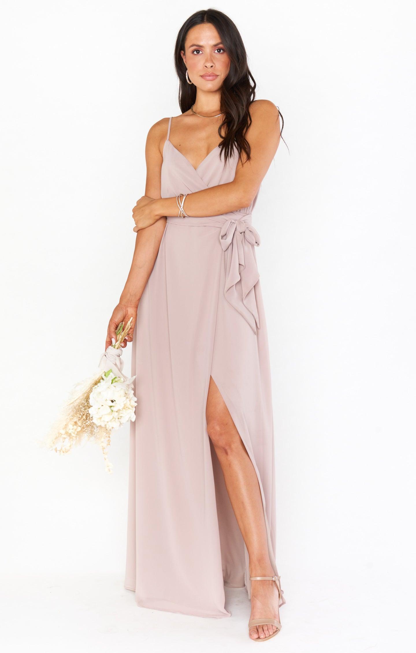 Liz Maxi Dress ~ Soft Beige Chiffon Product Image