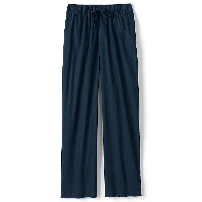 Big & Tall Lands End Broadcloth Pajama Sleep Pants, Mens Radiant Blue Product Image