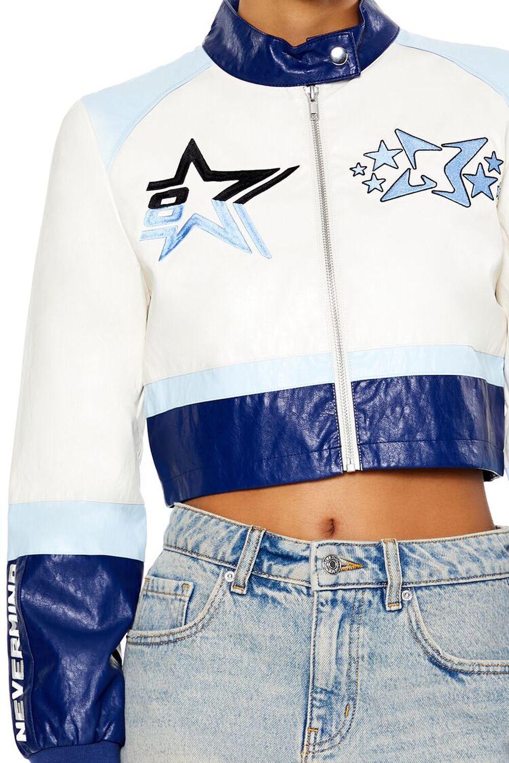 Faux Leather Star Moto Jacket | Forever 21 Product Image