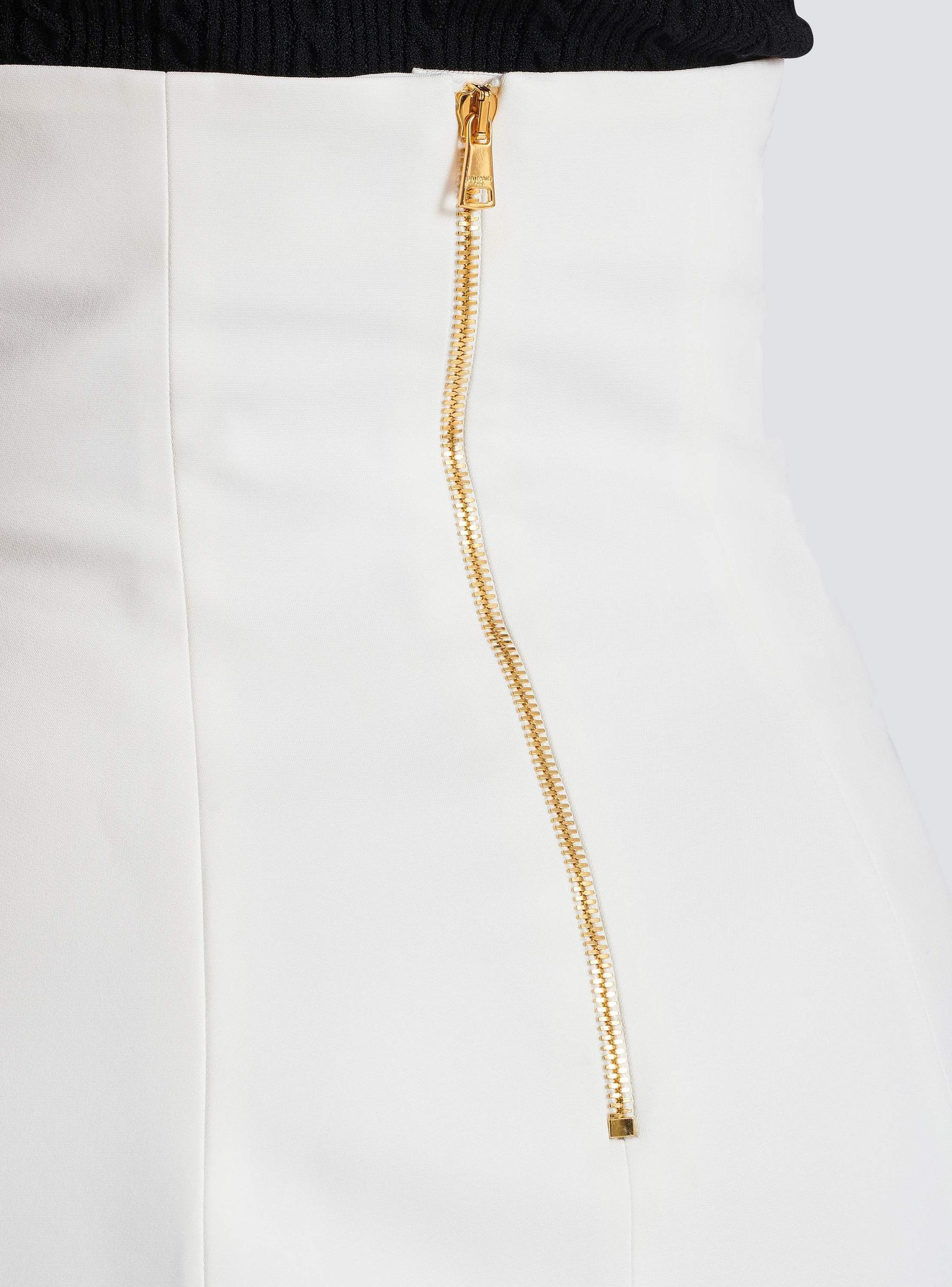 Double crepe tulip skirt with buttons Product Image