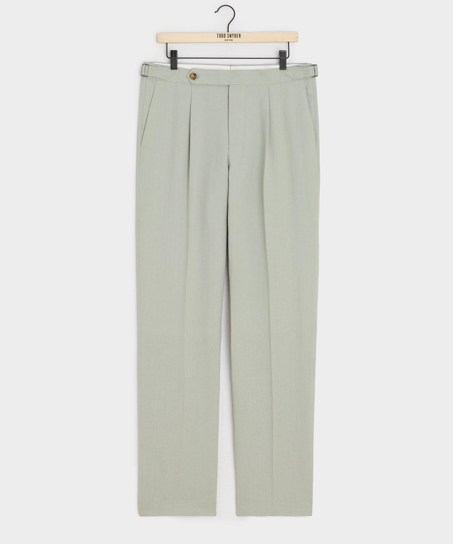 Italian Sueded Linen Side Tab Trouser Product Image