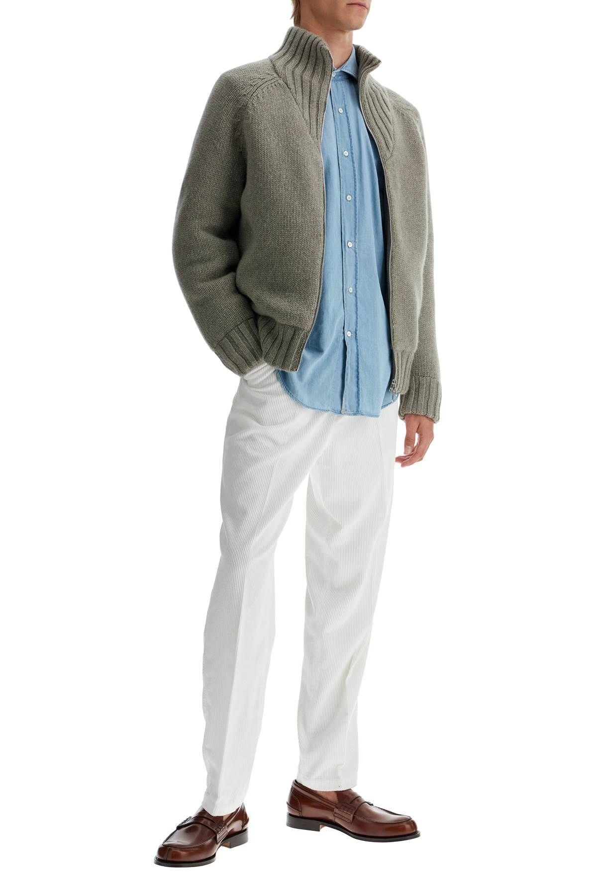 BRUNELLO CUCINELLI Chambray Shirt In Multicolor Product Image