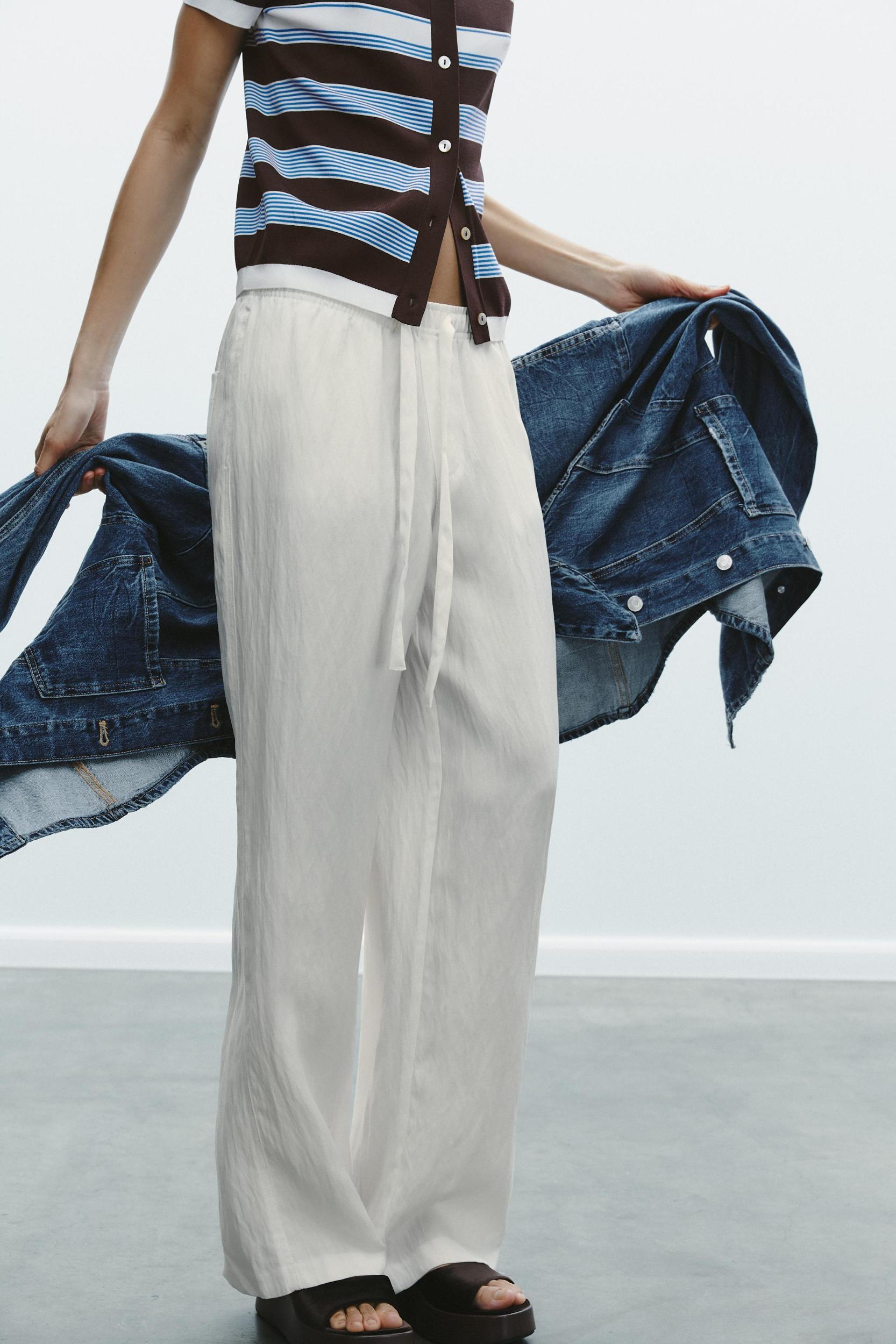 STRAIGHT LEG DRAWSTRING PANTS Product Image