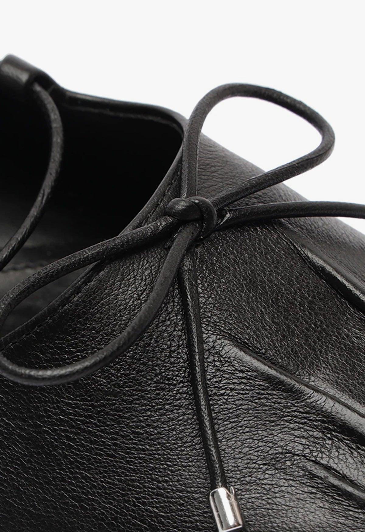 Arissa Lace Up Leather Flat Product Image