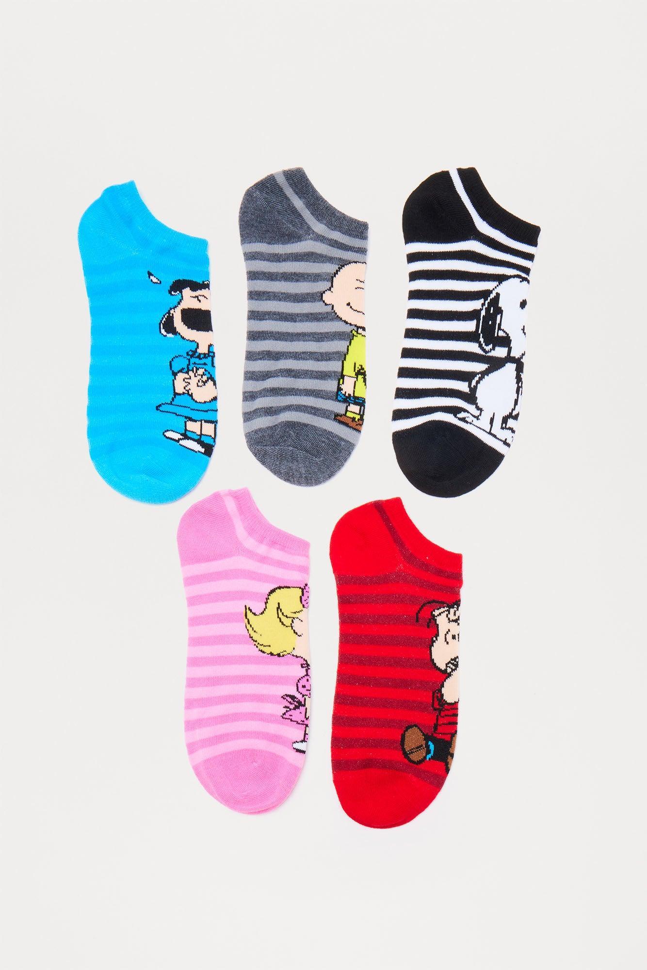Snoopy And Friends 5 Pack Socks - Multi Color Female Product Image