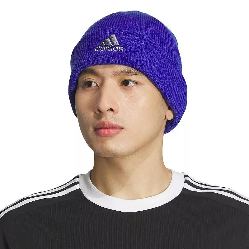 adidas Team Issue Fold Beanie (Heather Grey/White F23) Beanies Product Image