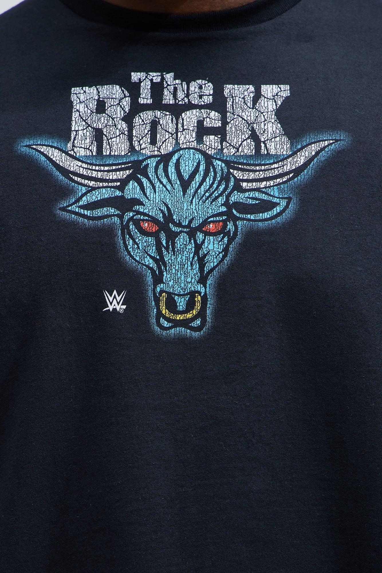 WWE U Smell What The Rock Is Cookin Short Sleeve Tee - Black Product Image