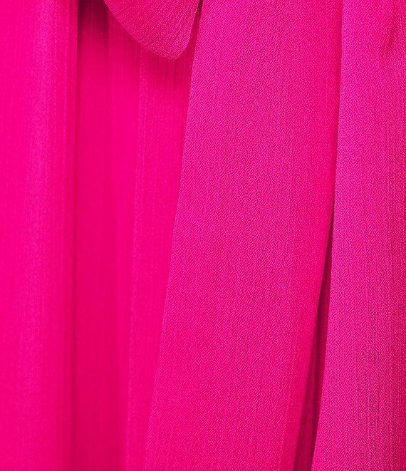 Alex Marie Nina Chiffon Halter Sleeveless Tiered A-Line Dress Product Image