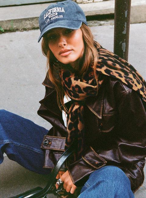 Nicolie Faux Leather Jacket Vintage Washed Brown Product Image