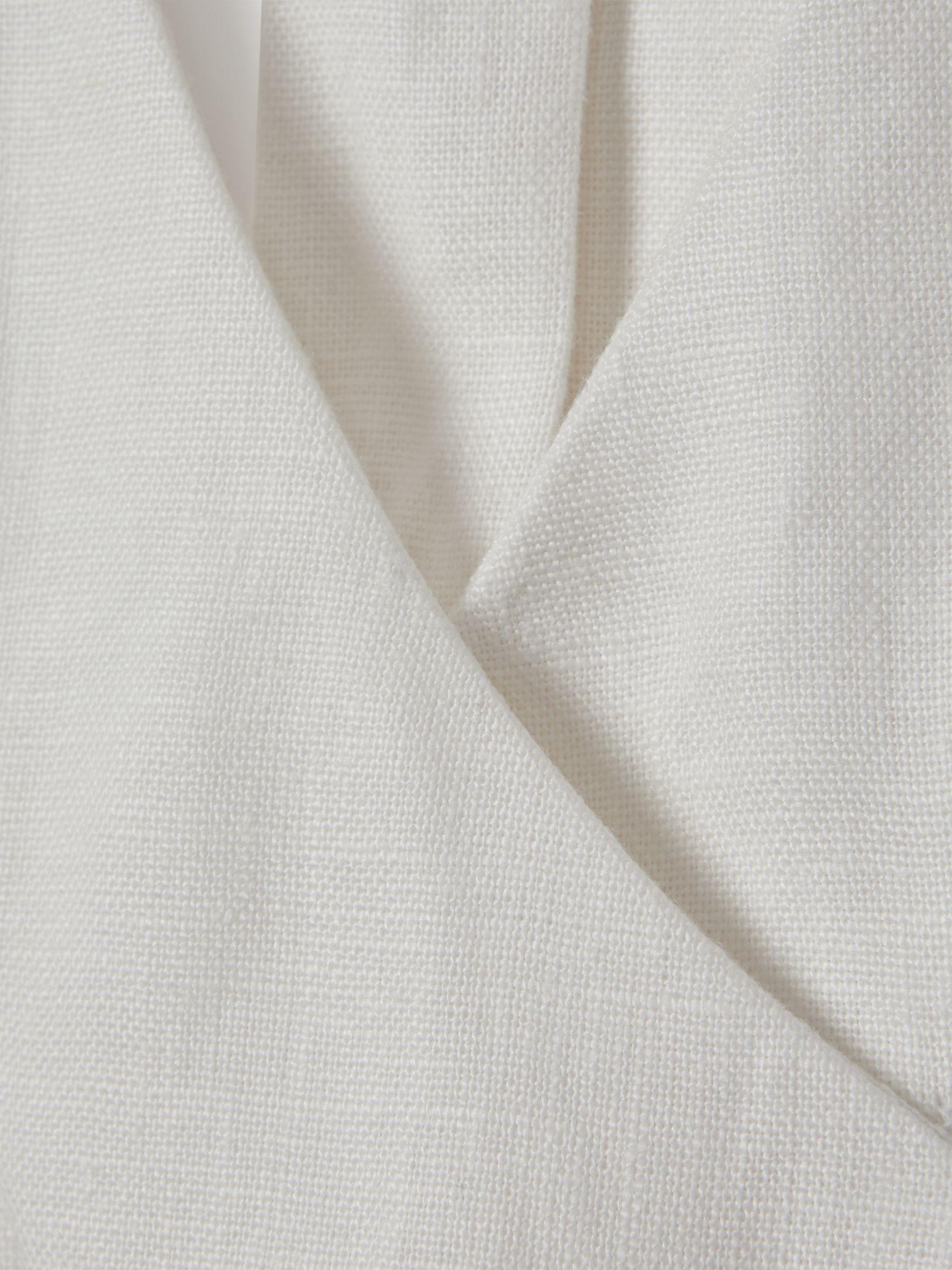 Linen Halter Neck Cropped Top in White Product Image