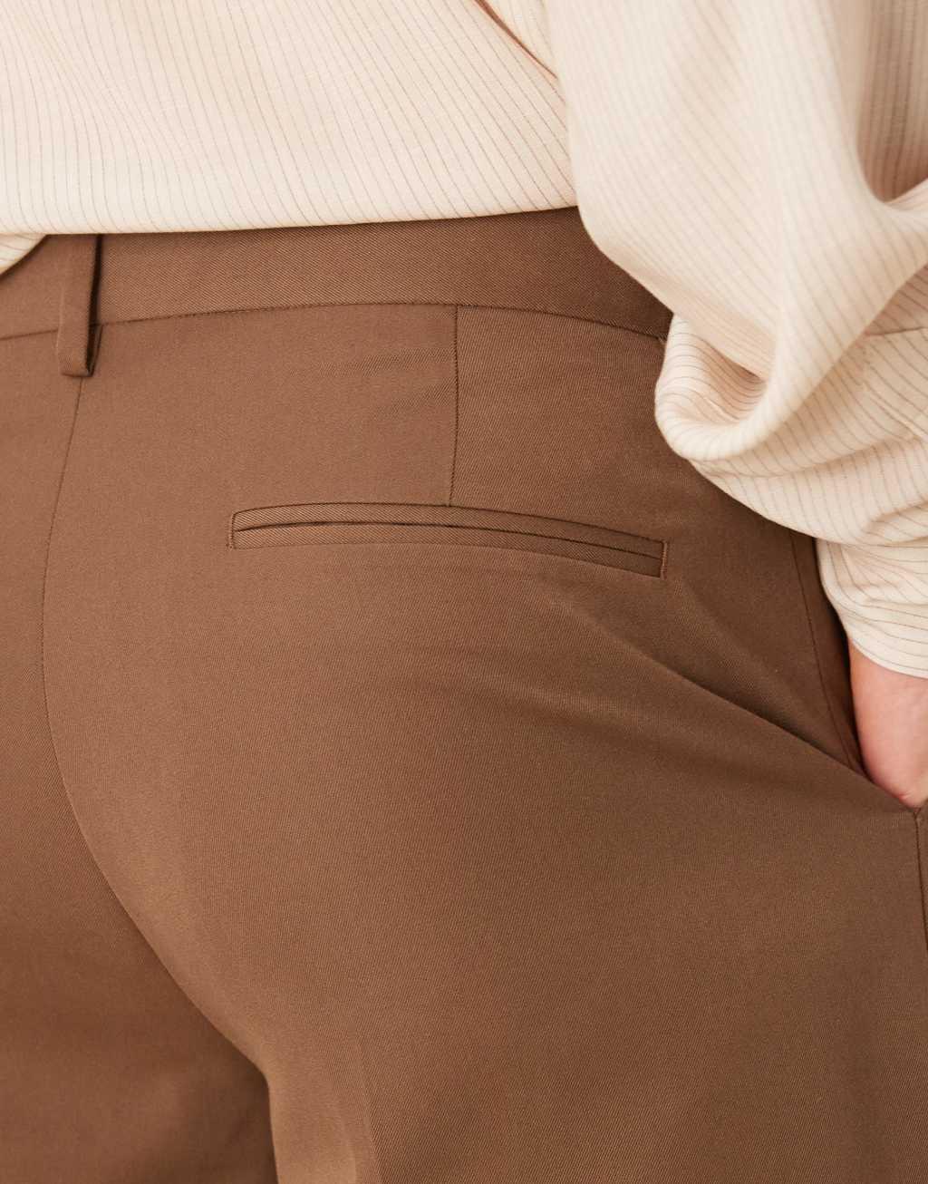 ASOS DESIGN smart straight leg pants in brown Product Image