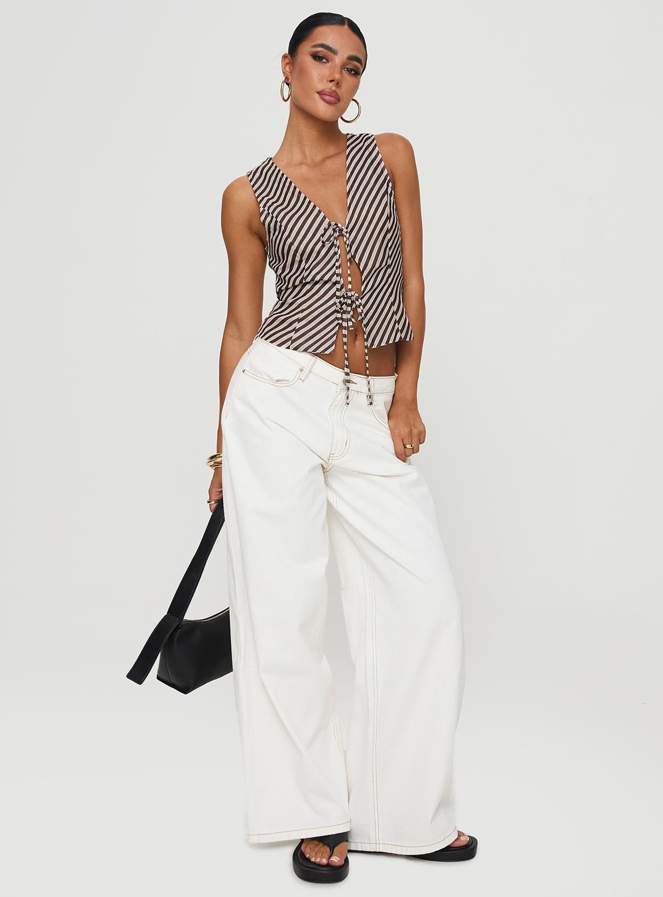 Lishar Top Brown Stripe Product Image