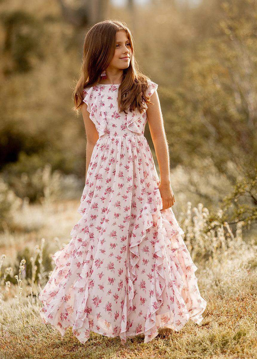 Sylviane Dress in Caroline Floral Girls Product Image