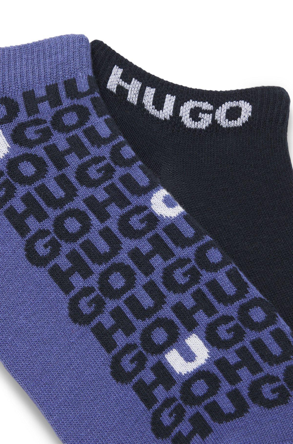 HUGO - Two-pack of ankle socks with logos - Blue Product Image