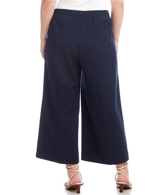 Karen Kane Plus Size High-Rise Cropped Wide-Leg Pull-On Pants Product Image