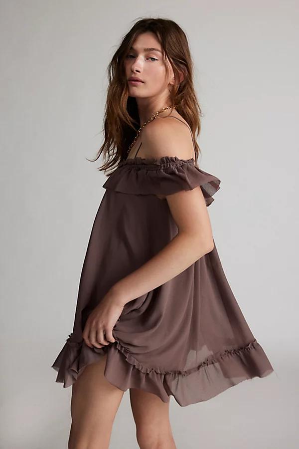 Kimchi Blue Stella Off-The-Shoulder Babydoll Mini Dress Womens at Urban Outfitters Product Image