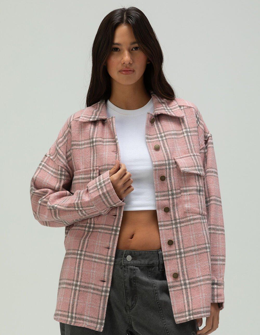 RUSTY Dana Womens Plaid Over Shirt Product Image