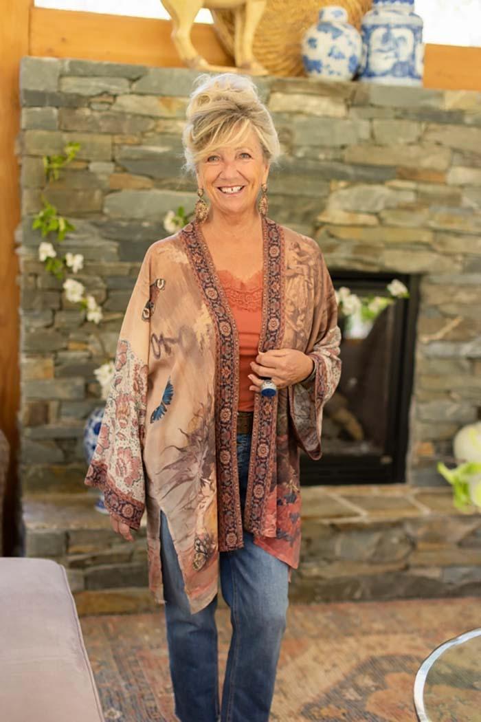 Duster Kimono With Chinoiserie Product Image