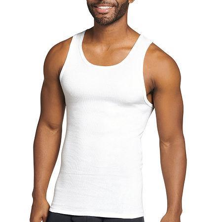 Mens Jockey 4-Pack Fitted Tank Top A-Shirts Product Image