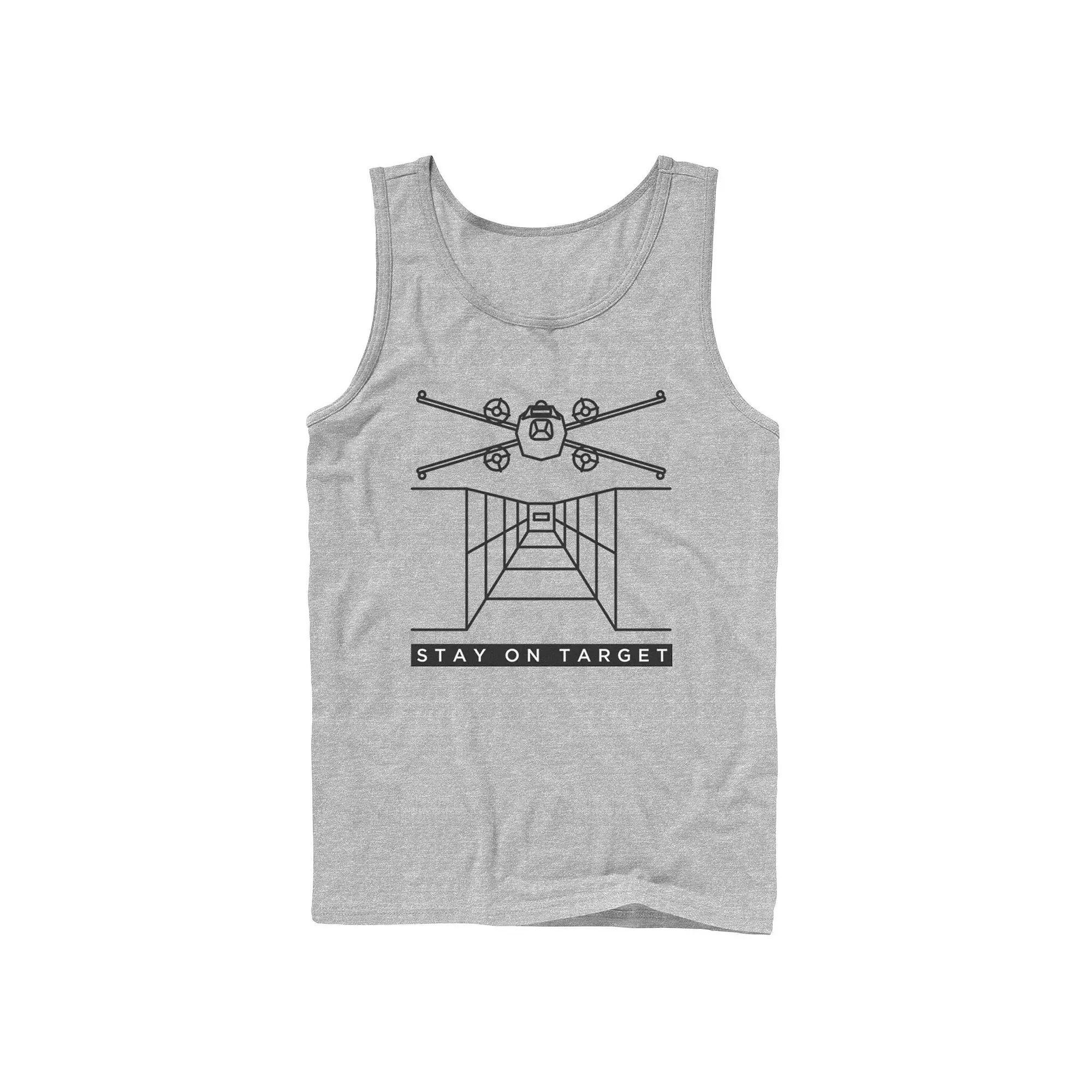 Men's Star Wars Stay On Target Line Art Tank Top,  Product Image