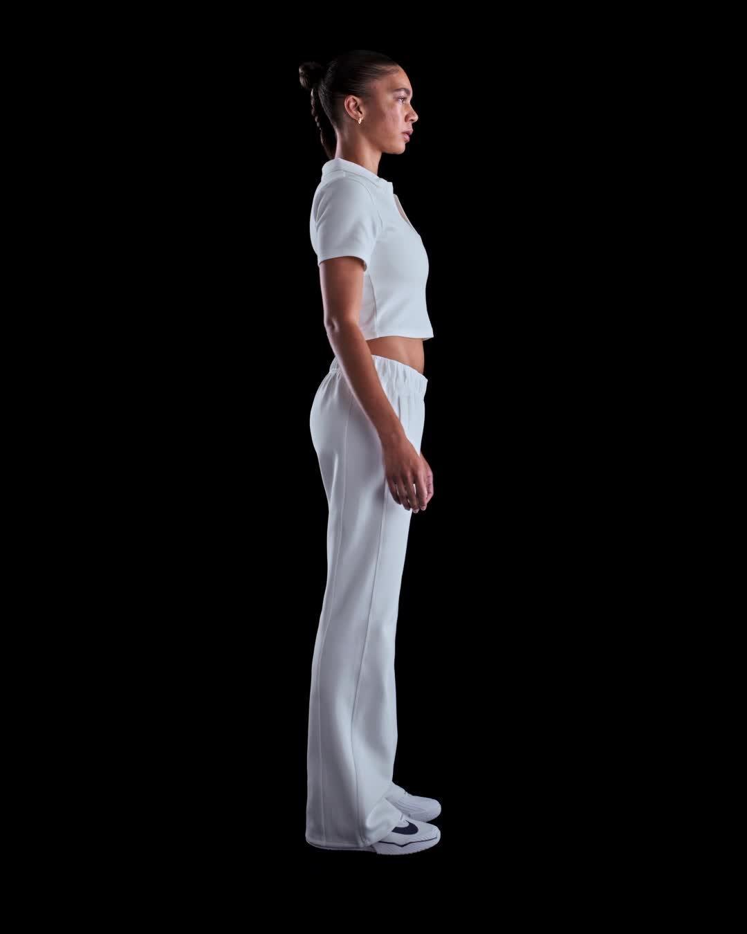 Nike Womens Court Heritage Windrunner Mid-Rise Tennis Pants | FZ6509-100 Product Image