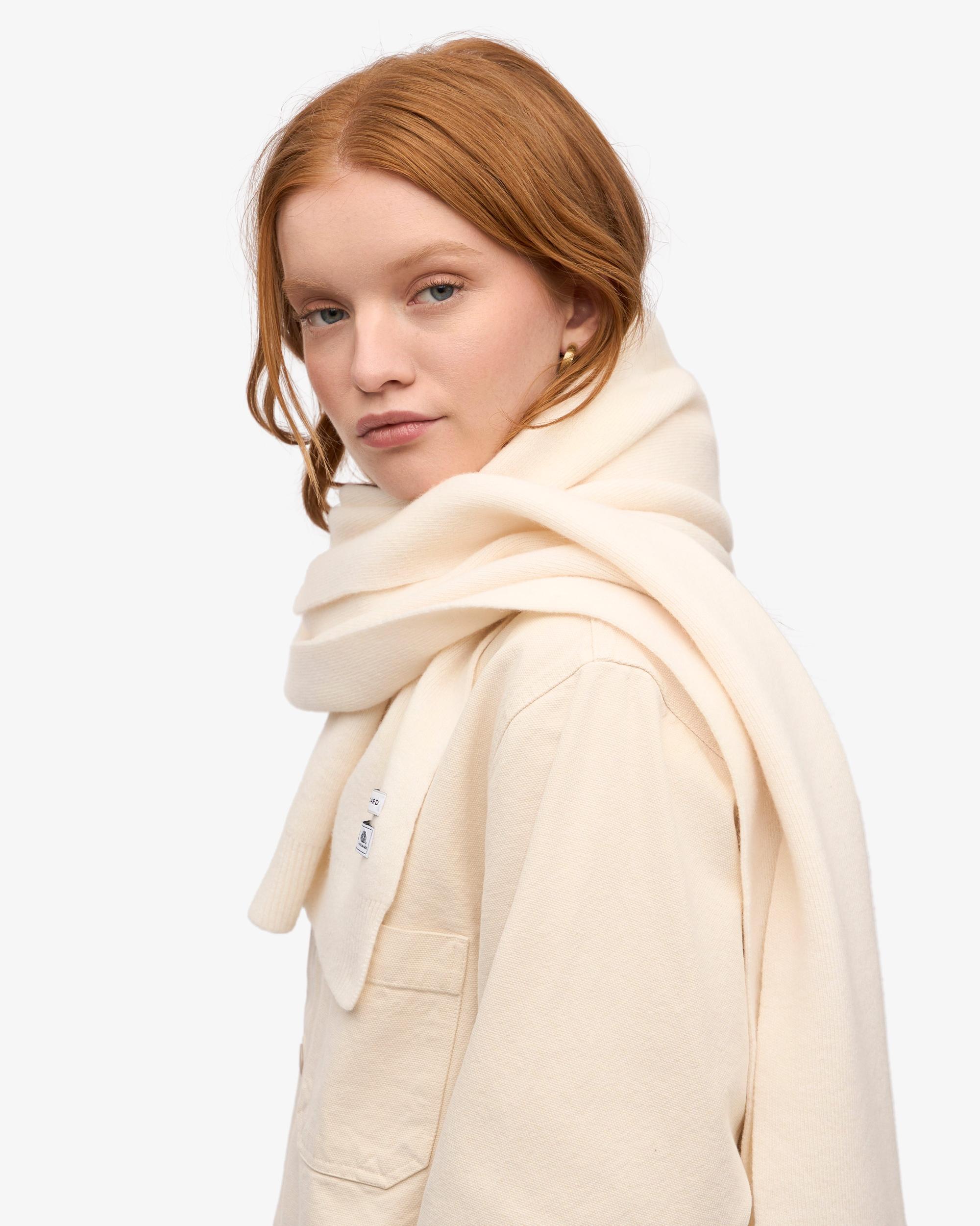 Merino Wool Scarf - Optical White Product Image