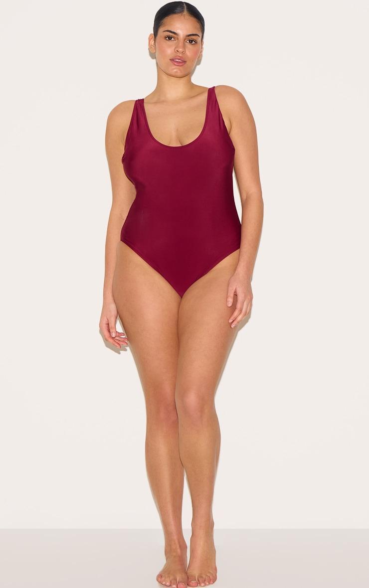 Plus Berry Basic Scoop Swimsuit Product Image